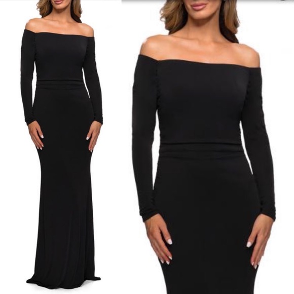 Gorgeous La Femme
Long Sleeve Off The Shoulder Evening
Gown Dress size 18 or 6 - Picture 11 of 13
